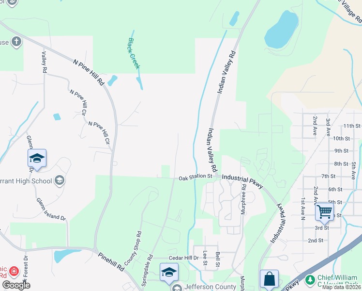 map of restaurants, bars, coffee shops, grocery stores, and more near 151 Springdale Road in Birmingham