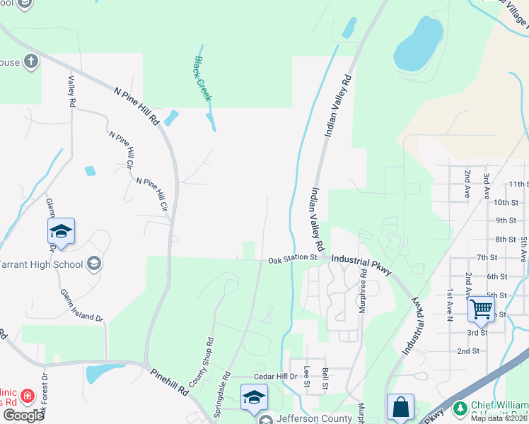 map of restaurants, bars, coffee shops, grocery stores, and more near 151 Springdale Road North in Birmingham