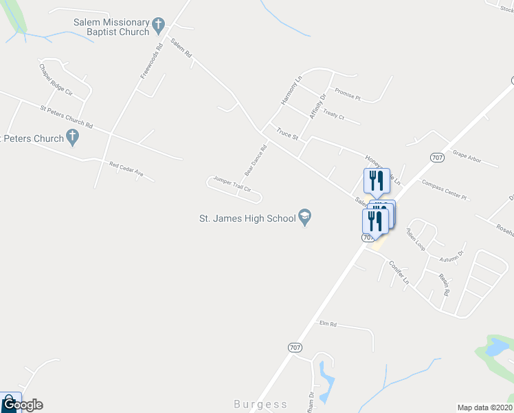 map of restaurants, bars, coffee shops, grocery stores, and more near 1188 Jumper Trail Circle in Myrtle Beach