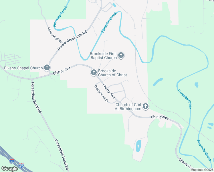 map of restaurants, bars, coffee shops, grocery stores, and more near 1000 Rocky Brook Trail in Birmingham