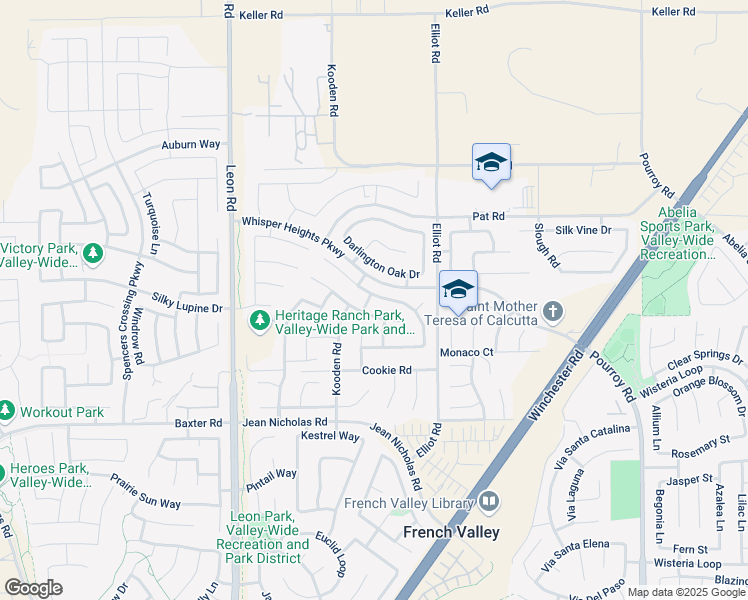 map of restaurants, bars, coffee shops, grocery stores, and more near 31338 Windstone Drive in Winchester