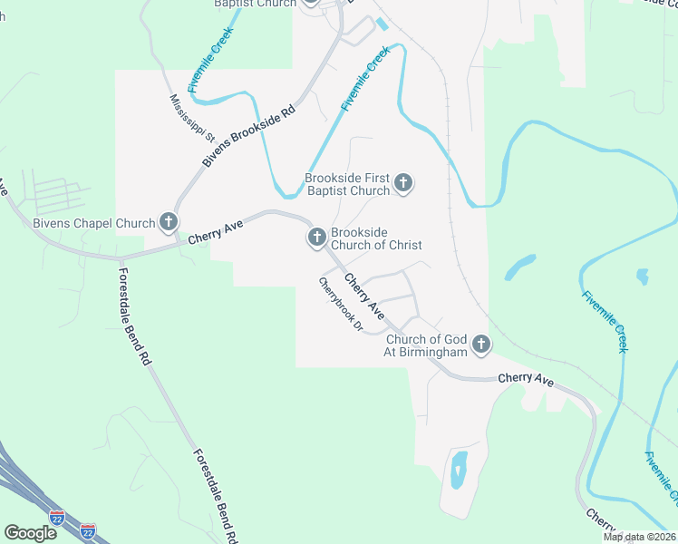 map of restaurants, bars, coffee shops, grocery stores, and more near 3342 Cherry Avenue in Birmingham