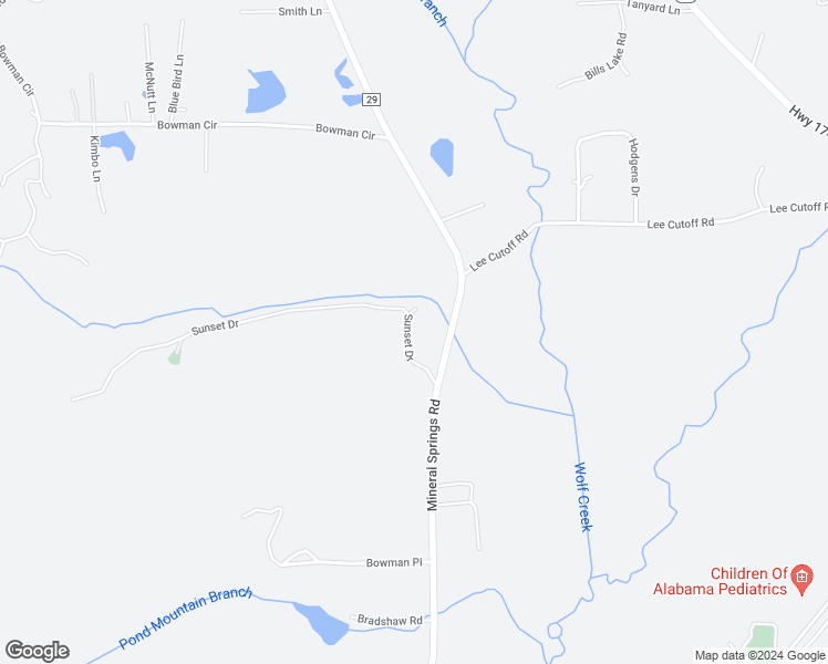 map of restaurants, bars, coffee shops, grocery stores, and more near 140 Sunset Drive in Pell City