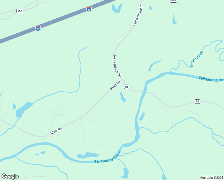 map of restaurants, bars, coffee shops, grocery stores, and more near 182 River Road in Heflin