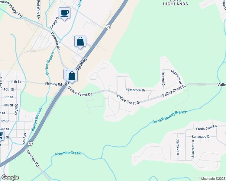 map of restaurants, bars, coffee shops, grocery stores, and more near 612 Timberline Way in Birmingham