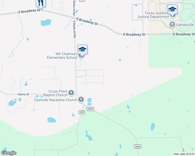 map of restaurants, bars, coffee shops, grocery stores, and more near 3506 Columbus Street in Gainesville