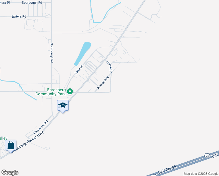 map of restaurants, bars, coffee shops, grocery stores, and more near Hoonan Drive in Ehrenberg