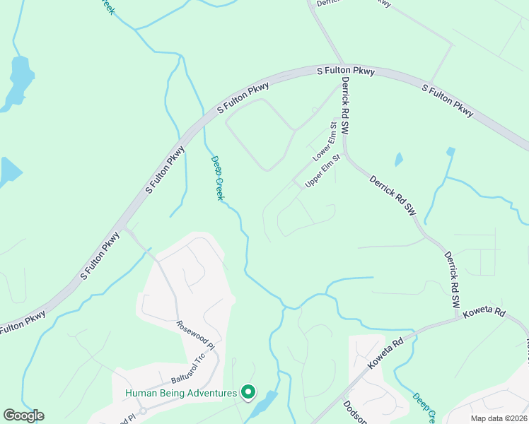 map of restaurants, bars, coffee shops, grocery stores, and more near 5082 Lower Elm Street in Atlanta