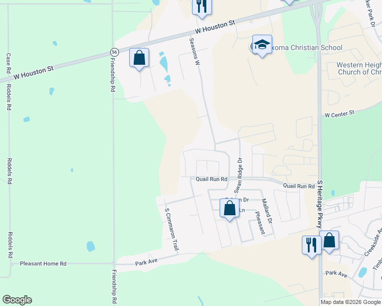 map of restaurants, bars, coffee shops, grocery stores, and more near 918 Swift Drive in Sherman