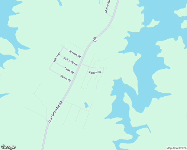 map of restaurants, bars, coffee shops, grocery stores, and more near 5575 Dogwood Drive Northeast in Thomson