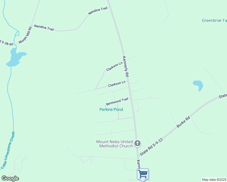 map of restaurants, bars, coffee shops, grocery stores, and more near Pine View Lane in Calhoun County