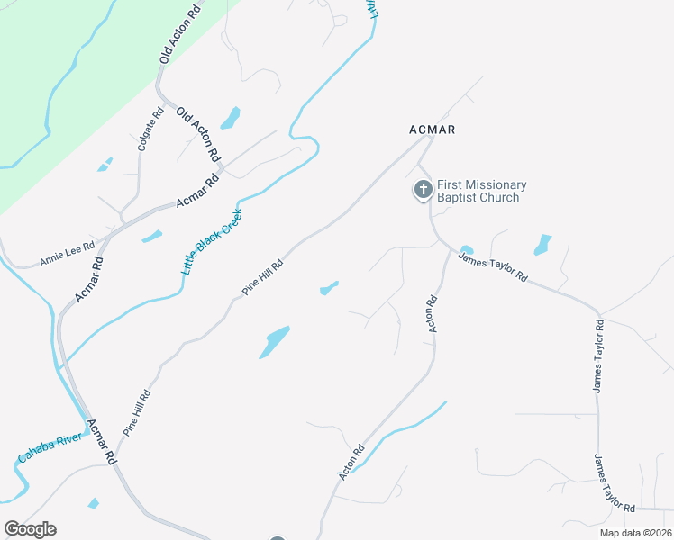 map of restaurants, bars, coffee shops, grocery stores, and more near 3424 Pine Hill Road in Moody
