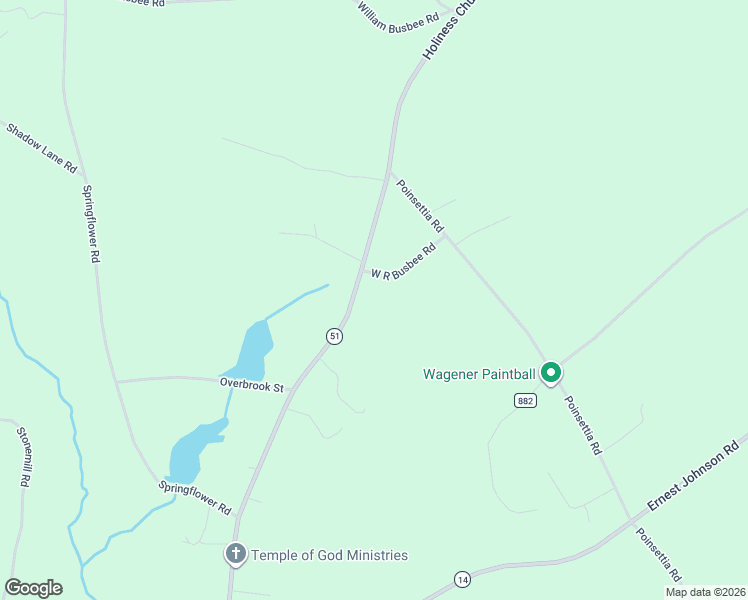 map of restaurants, bars, coffee shops, grocery stores, and more near 410-484 Holiness Church Road in Wagener