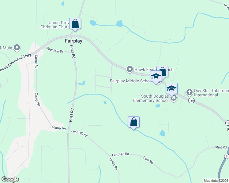 map of restaurants, bars, coffee shops, grocery stores, and more near 6942 Autumn Hill Drive in Douglasville