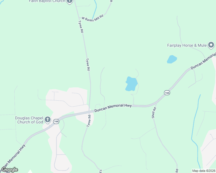 map of restaurants, bars, coffee shops, grocery stores, and more near 9370 Georgia 166 in Winston