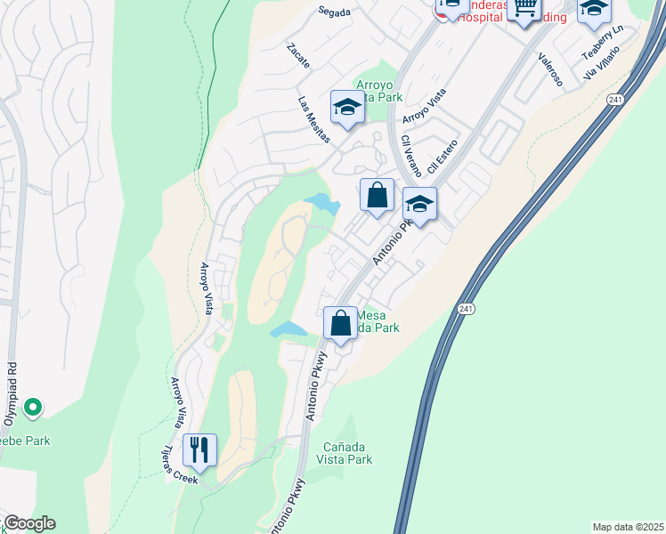 map of restaurants, bars, coffee shops, grocery stores, and more near in Rancho Santa Margarita