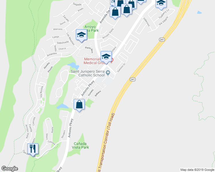map of restaurants, bars, coffee shops, grocery stores, and more near 2 Rabano in Rancho Santa Margarita