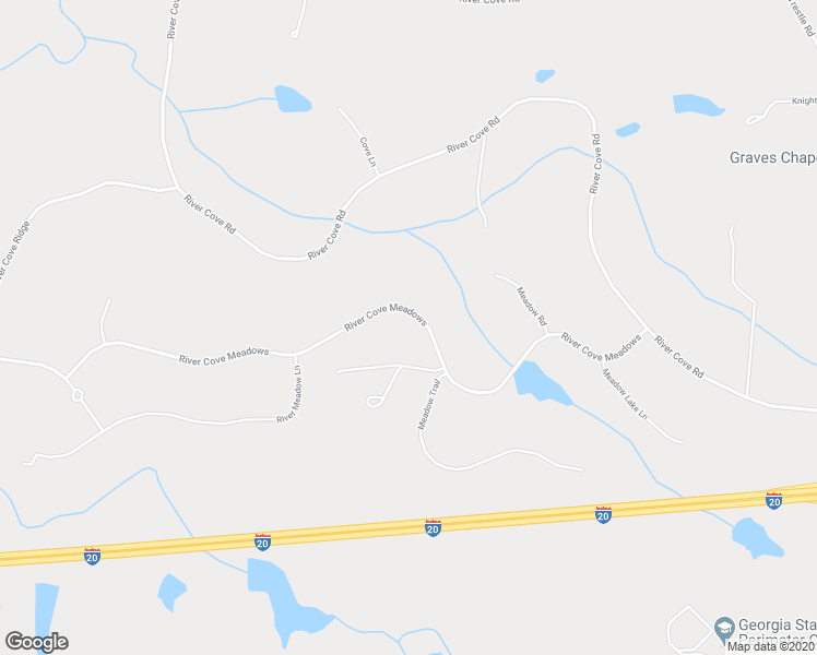 map of restaurants, bars, coffee shops, grocery stores, and more near 165 River Cove Meadows in Social Circle