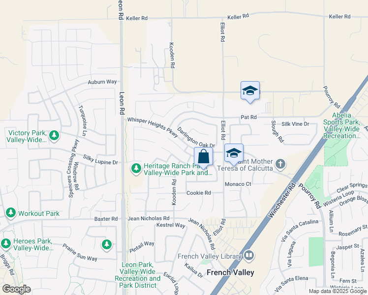 map of restaurants, bars, coffee shops, grocery stores, and more near 34502 Silky Dogwood Drive in Winchester