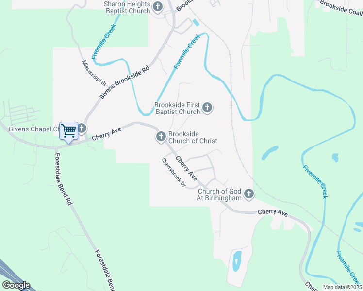map of restaurants, bars, coffee shops, grocery stores, and more near 1008 Sandy Brook Circle in Birmingham