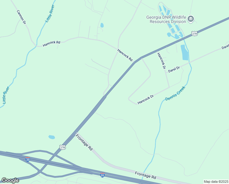 map of restaurants, bars, coffee shops, grocery stores, and more near 2504 U.S. 278 in Social Circle
