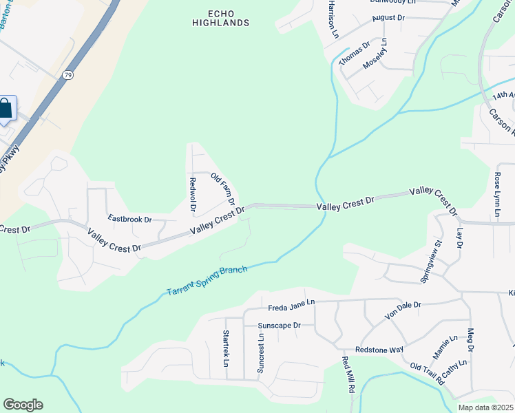 map of restaurants, bars, coffee shops, grocery stores, and more near 335 Valley Crest Drive in Birmingham