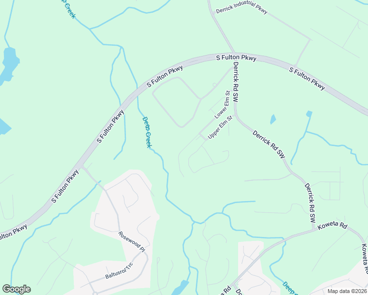 map of restaurants, bars, coffee shops, grocery stores, and more near 5045 Lower Elm Street in Atlanta