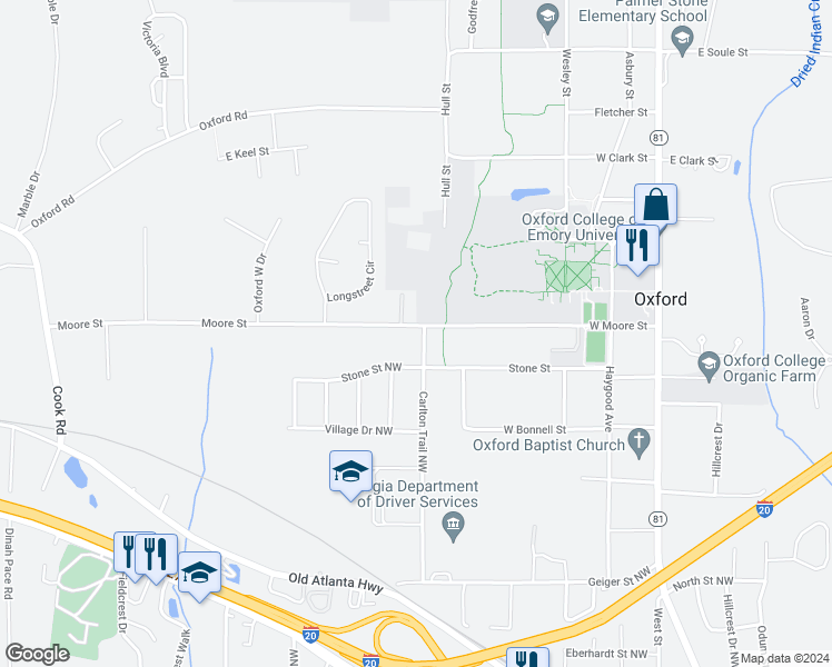 map of restaurants, bars, coffee shops, grocery stores, and more near 10149 Carlton Trail Northwest in Covington