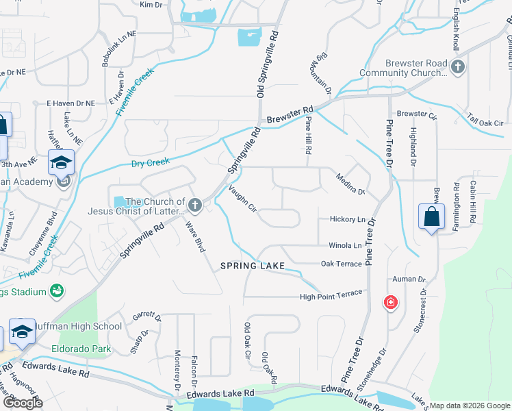 map of restaurants, bars, coffee shops, grocery stores, and more near 758 Vaughn Cir in Birmingham