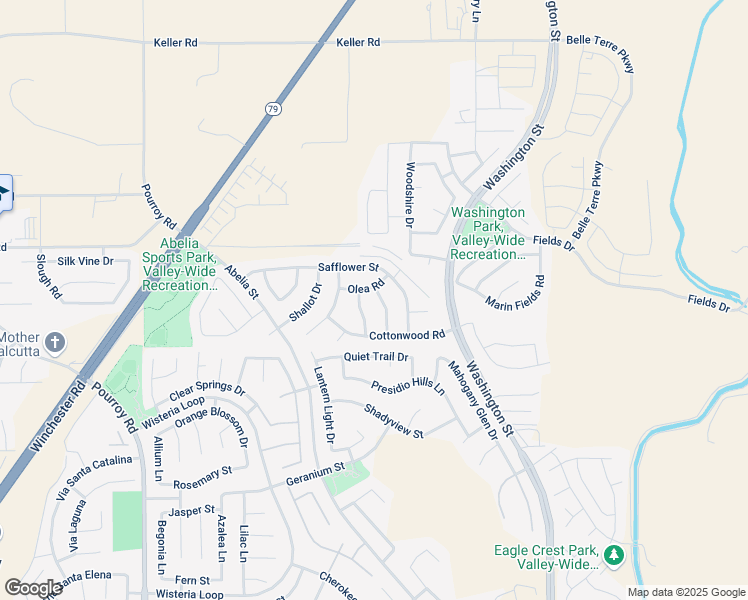 map of restaurants, bars, coffee shops, grocery stores, and more near 34629 Foxberry Road in Winchester