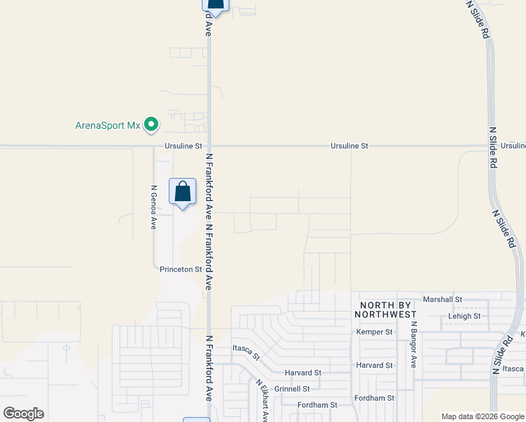 map of restaurants, bars, coffee shops, grocery stores, and more near 5601 Ursuline Street in Lubbock