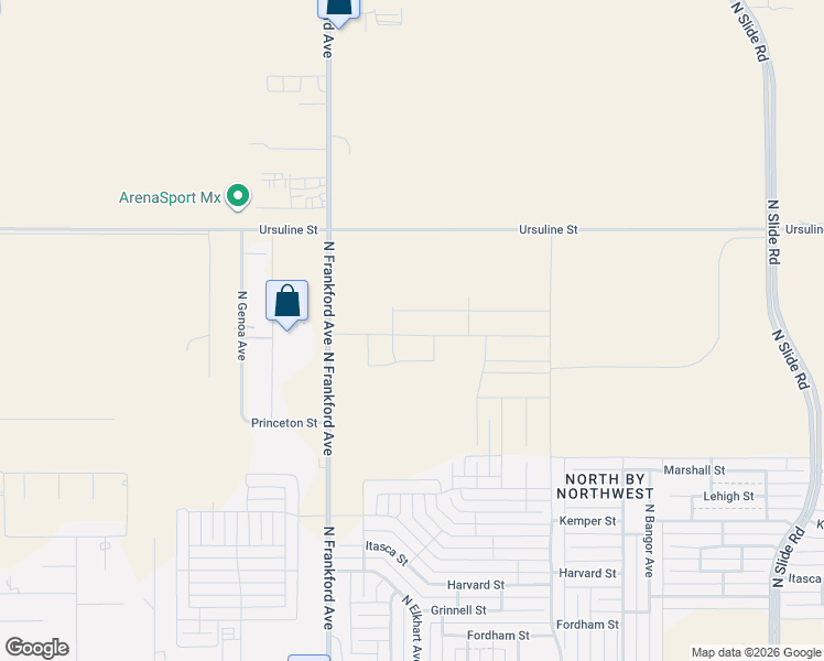 map of restaurants, bars, coffee shops, grocery stores, and more near 5601 Ursuline Street in Lubbock