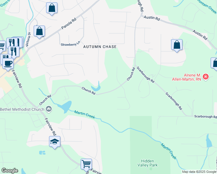 map of restaurants, bars, coffee shops, grocery stores, and more near 255 Deer Run Road in Ellenwood