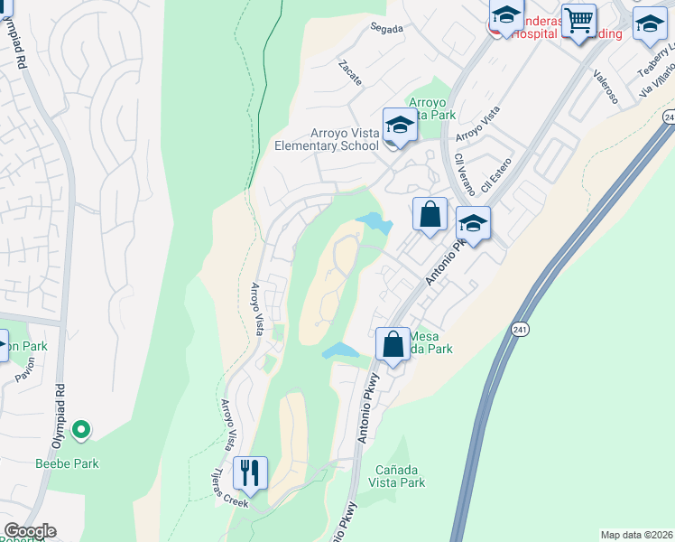 map of restaurants, bars, coffee shops, grocery stores, and more near 2 Vista Sabana in Rancho Santa Margarita