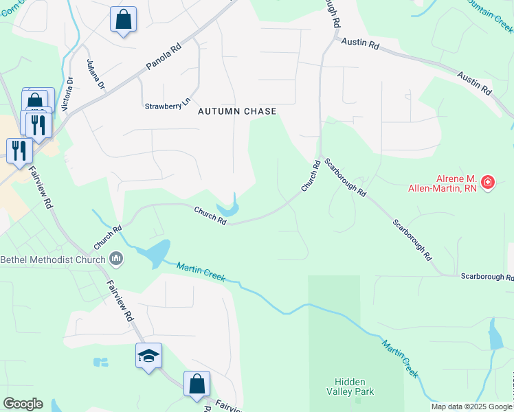 map of restaurants, bars, coffee shops, grocery stores, and more near 255 Deer Run Road in Ellenwood