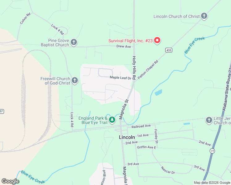 map of restaurants, bars, coffee shops, grocery stores, and more near 102 Camerons Way in Lincoln