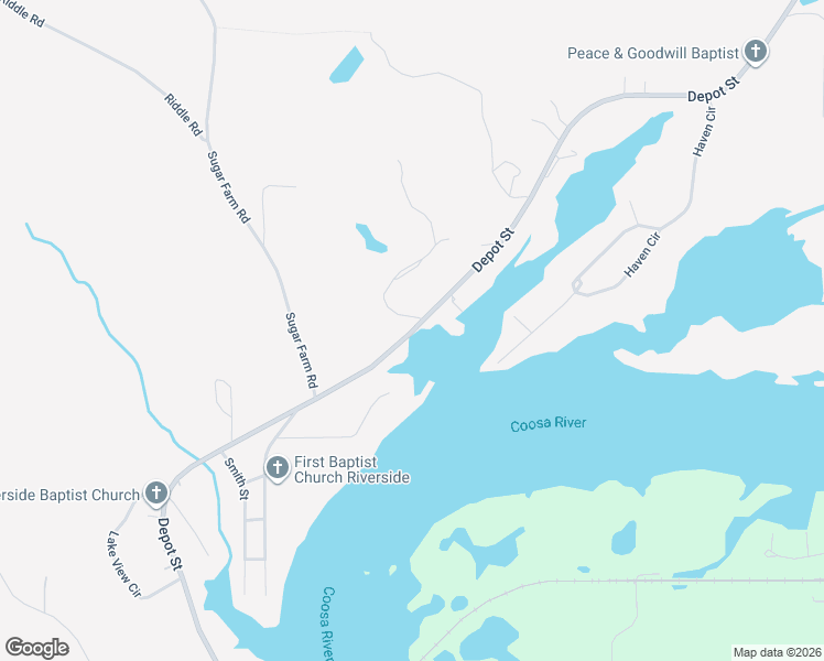 map of restaurants, bars, coffee shops, grocery stores, and more near Depot Street in Riverside