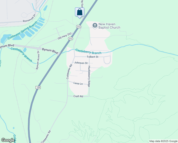 map of restaurants, bars, coffee shops, grocery stores, and more near 194 Park Street in Anniston