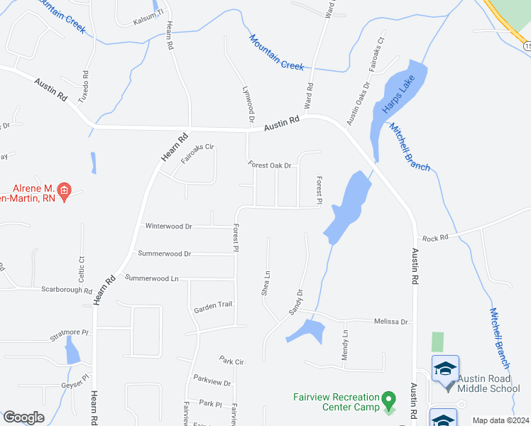 map of restaurants, bars, coffee shops, grocery stores, and more near 153 Forest Place in Stockbridge