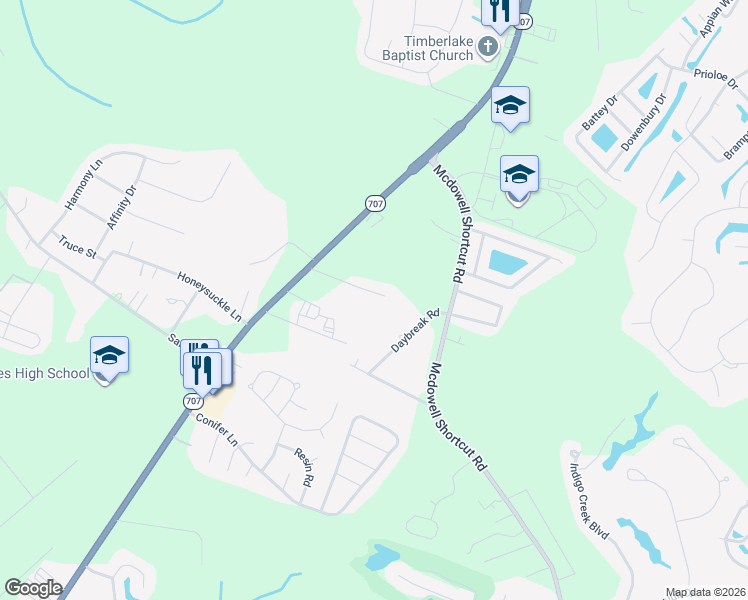 map of restaurants, bars, coffee shops, grocery stores, and more near 5540 Grouper Court in Murrells Inlet