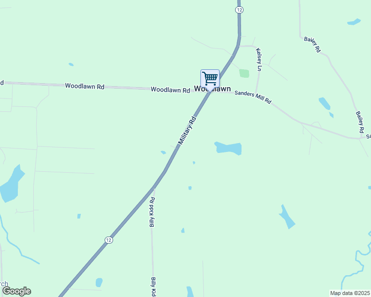 map of restaurants, bars, coffee shops, grocery stores, and more near 7930 Mississippi 12 in Steens