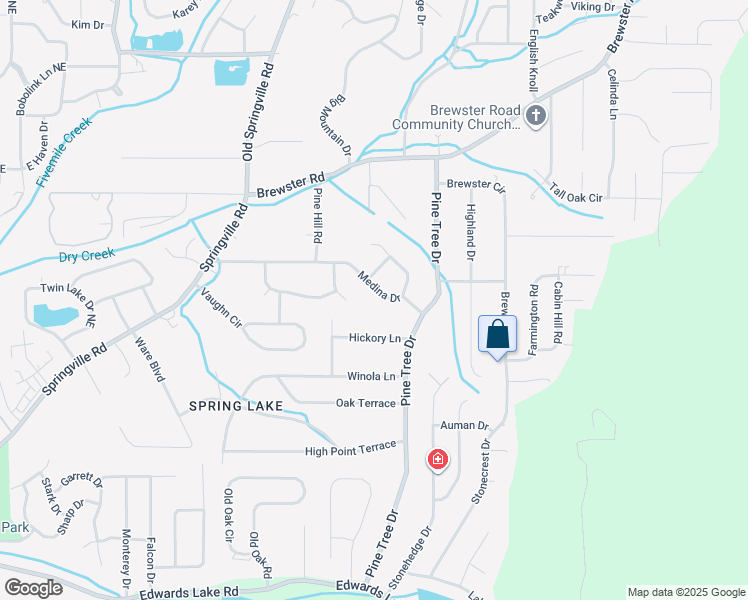 map of restaurants, bars, coffee shops, grocery stores, and more near 1432 Hickory Lane in Birmingham