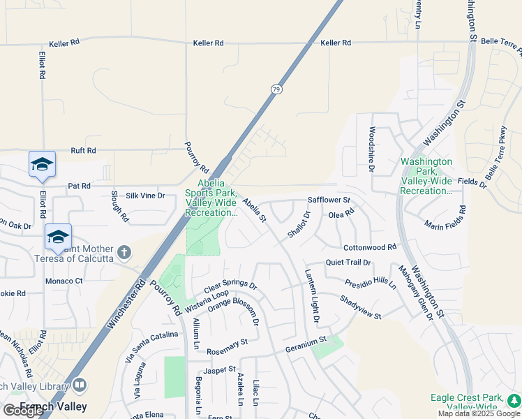 map of restaurants, bars, coffee shops, grocery stores, and more near 34613 Sagebrush Lane in Winchester