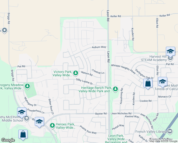 map of restaurants, bars, coffee shops, grocery stores, and more near 34469 Burnt Pine Road in Murrieta