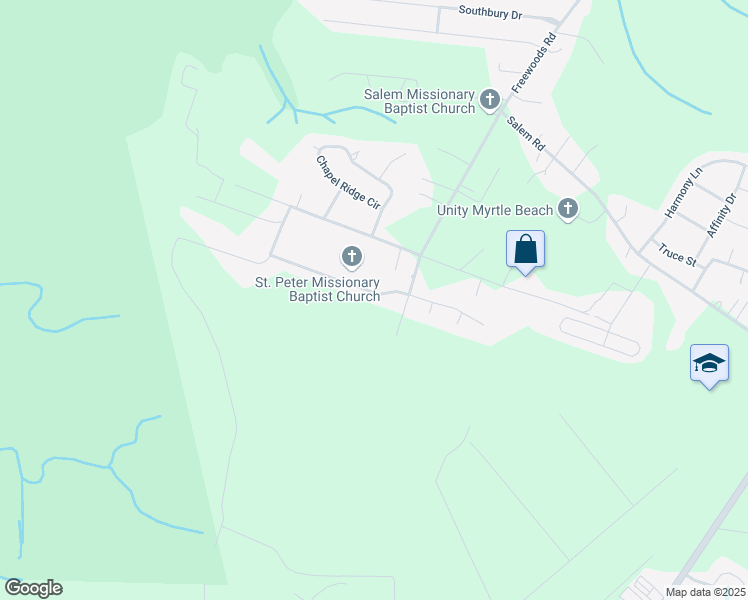map of restaurants, bars, coffee shops, grocery stores, and more near 117 Burkridge West Drive in Myrtle Beach