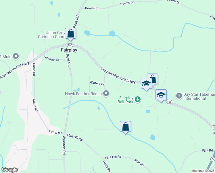 map of restaurants, bars, coffee shops, grocery stores, and more near 6892 Autumn Hill Drive in Douglasville