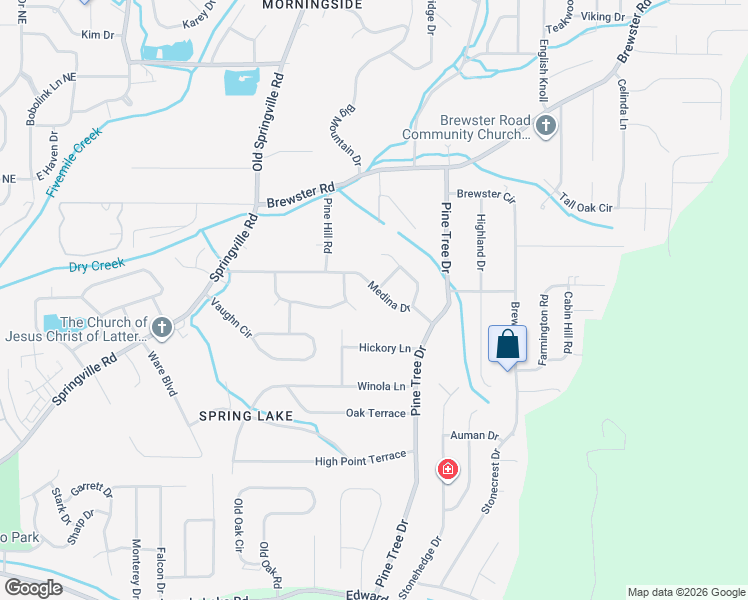 map of restaurants, bars, coffee shops, grocery stores, and more near 1433 Mesa Lane in Birmingham