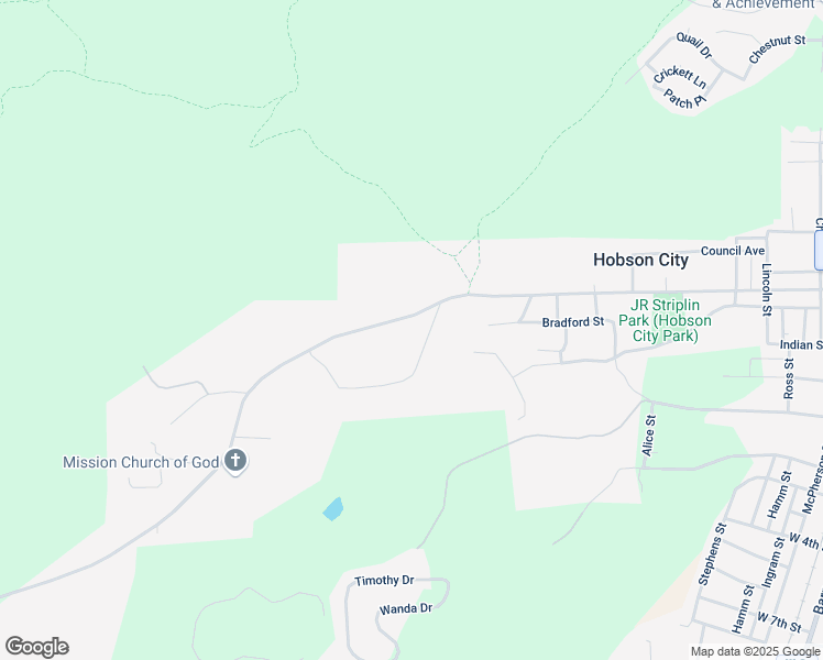 map of restaurants, bars, coffee shops, grocery stores, and more near 1236 Martin Luther King Drive in Anniston