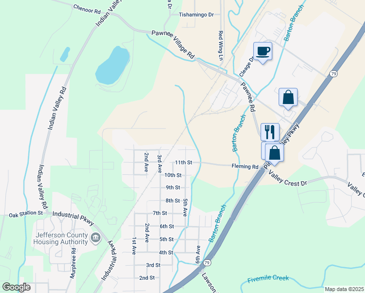 map of restaurants, bars, coffee shops, grocery stores, and more near 412 12th Street in Birmingham