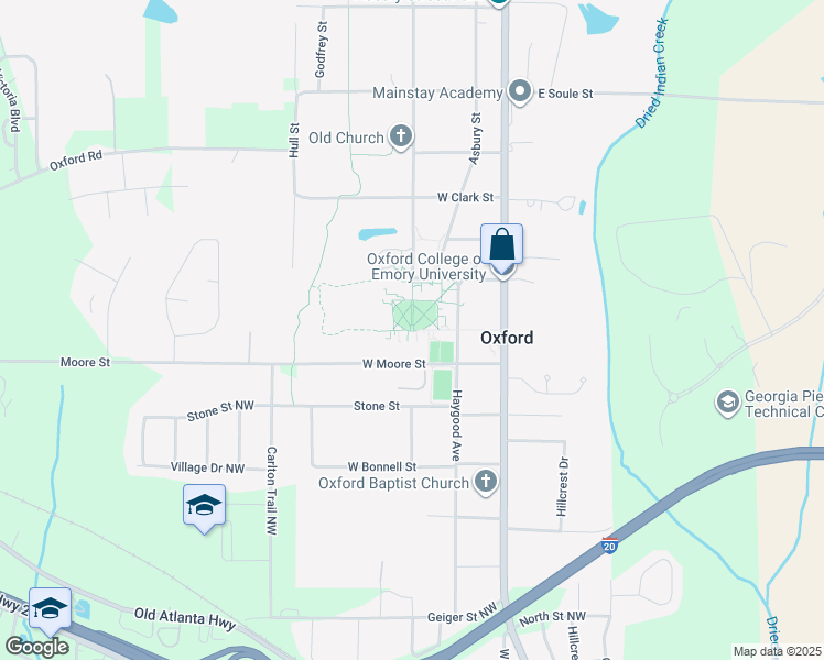 map of restaurants, bars, coffee shops, grocery stores, and more near in Oxford